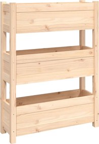 vidaXL tömör fenyőfa növénytartó 77x25x104,5 cm