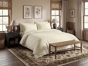 Pamut ágynemű CALMORA világos bézs Ágyneműhuzat mérete: 2 db 70 x 90 cm | 160 x 220 cm