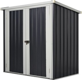 Outsunny Kültéri Kertiszerszám Tároló Sátor 1,26 m² 147x86x134 cm Fém Kertiszerszám Sátor 2 Ajtóval és Zárral a Teraszon | Aosom