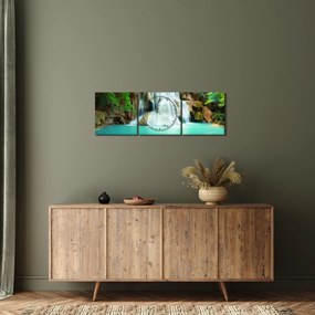 A vízesések képe (órával) (90x30 cm)