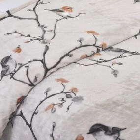 Szürke egyszemélyes mikroplüss ágyneműhuzat 140x200 cm Ronja – My House