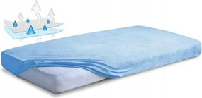 Vízhatlan lepedő 120x200 kék frottír gumis hátlap