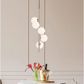 Zuma Line P0574-05E-F7AA - Csillár zsinóron ARCTURUS 5xG9/4W/230V arany