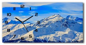 Négyszögletes üvegóra vízszintesen Alpok télen pl_zsp_60x30_f_96505174
