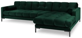 Bali sötétzöld bársony sarokkanapé, jobb oldali - Cosmopolitan Design