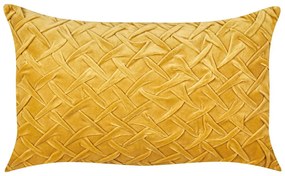 Sárga pliszírozott párna 30 x 50 cm CHOISYA Beliani