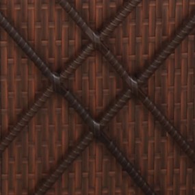 3 részes barna polyrattan kerti napozóágy szett asztallal