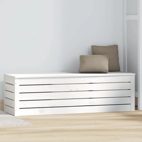 fehér tömör fenyőfa tárolóláda 109 x 36,5 x 33 cm