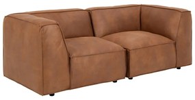 Konyakbarna bőrutánzat kanapé 208 cm Fairfield Kentucky – Bonami Selection