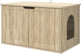 vidaXL Macska Ház Sonoma 85 x 55 x 50,5 cm Faanyag