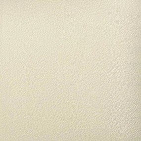 krémszínű kihúzható műbőr heverő 90 x 200 cm