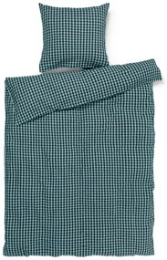 Zöld-kék egyszemélyes krepp ágyneműhuzat 140x200 cm Bæk&amp;Bølge – JUNA