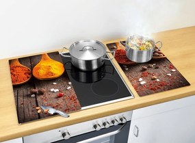 Edzett üveg tűzhely fedőlap szett 2 db-os 52x30 cm Curry – Allstar