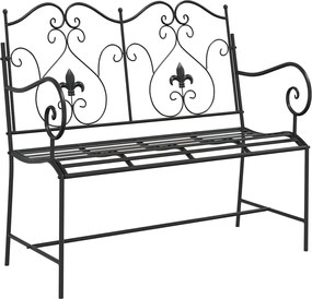 vidaXL Kerti pad Fekete 104 x 54 x 93 cm Acél