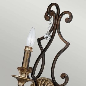 Quoizel QZ-MARQUETTE1 - Fali lámpa MARQUETTE 1xE14/60W/230V bronz