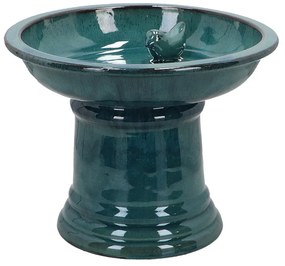 Kerámia madáritató és etető állvány, kék, 29 cm átmérőjű