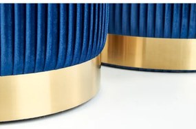 KÉSZLET 2x Taburet MONTY átm. 36/66 cm kék/arany