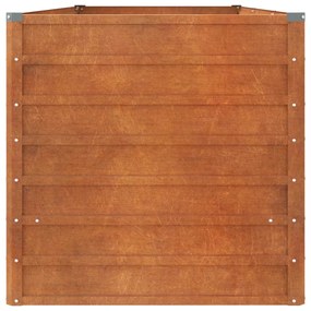 rozsda színű corten acél kerti magaságyás 240 x 80 x 77 cm