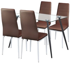 Cruz 4+1 étkező garnitúra barna