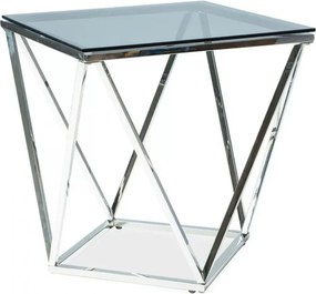 Silver B 50x50cm-es dohányzóasztal Füstös-Ezüst