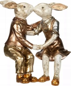 Húsvéti Nyuszi Figura nyuszi szekrény polc húsvét ajándék arany