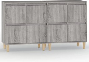 vidaXL 2 db szürke sonoma színű szerelt fa tálalószekrény 60x35x70 cm