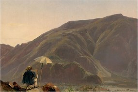 Kép - Jules Coignet, View of Bozen with a Painter, reprodukciók (90x60 cm)
