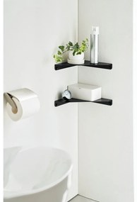 Fekete fém fali sarokpolc 22 cm Tower – YAMAZAKI