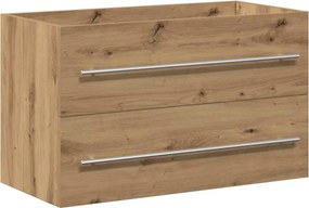 vidaXL kézműves tölgy színű szerelt fa mosdószekrény 80x38,5x48 cm