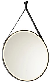 Modern fürdőszobai tükör fekete LED-del és érintős dimmerrel - Pien