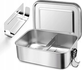 Uzsonnás Doboz 1400 ML Rozsdamentes Acél 304 Vízálló, Rekeszekkel