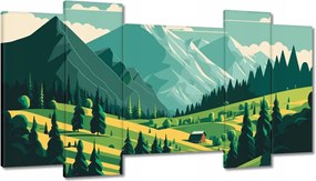 Festmények 120x65 Hegyi kilátás