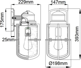 Elstead Lighting SURI KL-SURI-M Fali lámpa 1x60W/E27 IP44