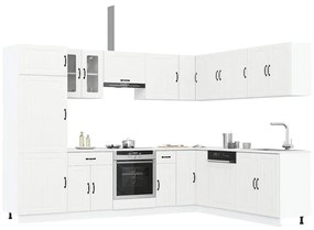 vidaXL 14 darabos konyhaszekrény szett Lucca fehér színű műfa