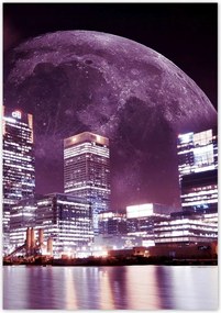 Poszterek 70x100 Lila város éjszaka