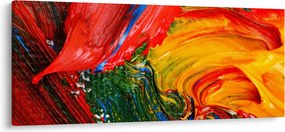Kép - Kékítő absztrakció ecsettel (120x50 cm)