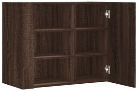 barna tölgy színű szerelt fa fali szekrény 75 x 35 x 60 cm