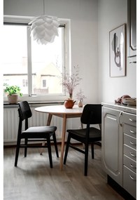 Kerek étkezőasztal tölgyfa dekoros asztallappal 115x115 cm Yumi - Rowico