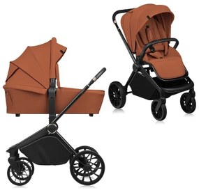 Lionelo - Kombinált 2 az 1-ben babakocsi MIKA PLUS rozsdabarna