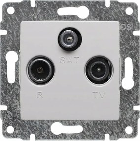 Rtv-sat fali antenna aljzat Kos fehér 510476