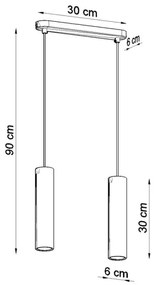 Sollux SL.0637 - Csillár zsinóron LINO 2xGU10/40W/230V
