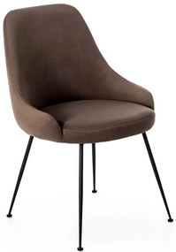 NANDY design bársony szék - barna