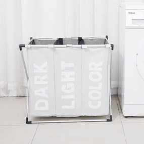 Hármas szennyestartó kosár szennyestartó fehér