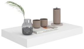 4 db fehér MDF lebegő fali polc 40 x 23 x 3,8 cm
