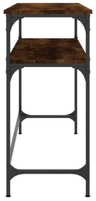füstös tölgy színű szerelt fa tálalóasztal 100x35,5x75 cm