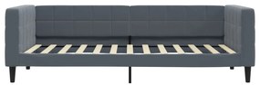 sötétszürke kihúzható bársony heverő 100 x 200 cm