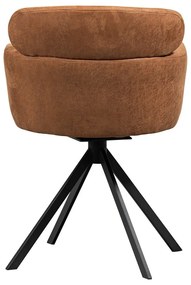 Konyakbarna kárpitozott karfás étkezőfotel Fenne – WOOOD