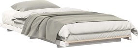 vidaXL Földi ágykeret Fehér 100 x 200 cm Tömör fenyőfa