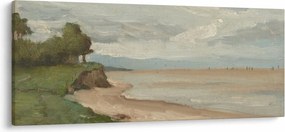 Kép - Jean-Baptiste-Camille Corot, Beach Near Etretat, reprodukciók (120x50 cm)