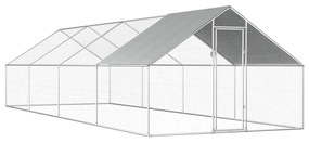 vidaXL kültéri horganyzott acél tyúkól 2,75 x 8 x 1,92 m